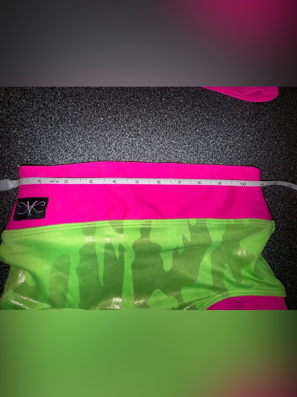 Kandi Kouture Dance Set Neon Pink/Green Size Child Large (7/8) - Picture 4 of 10